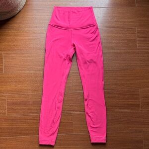 Lululemon Vibrant Pink High-Waisted Leggings small
